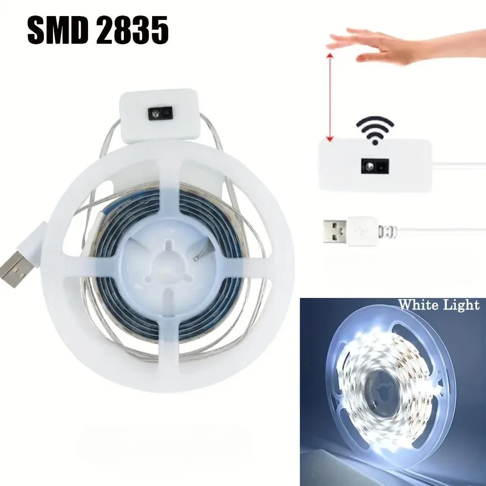 

Светодиодная лента с датчиком ручного взмаха 5 В USB 2835 с регулируемой яркостью светодиодные лампы для подсветки телевизора гирлянда для шкафа лампа для украшения дома на Рождество 1M