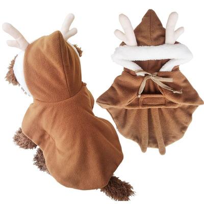 Pet Cat Christmas Reindeer Cape Autumn and Winter Dog Christmas Clothes Transform Into A Shawl