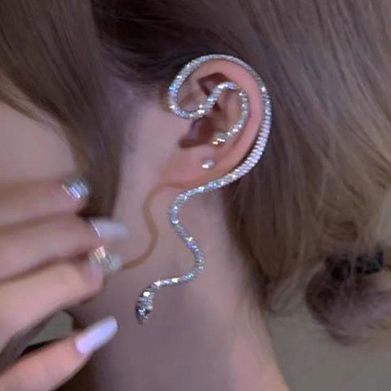Hadí diamantové C pecky náušnice dámské univerzální náušnice módní náušnice s temperamentem