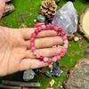 1 pz/Bracciale "Pietra dell'Amore" Realizzato in Rodonite Rossa Bracciale Fatto a Mano con Perline per Donne Promuove l'Amore per Sé Stessi e l'Accettazione di Sé Gioiell