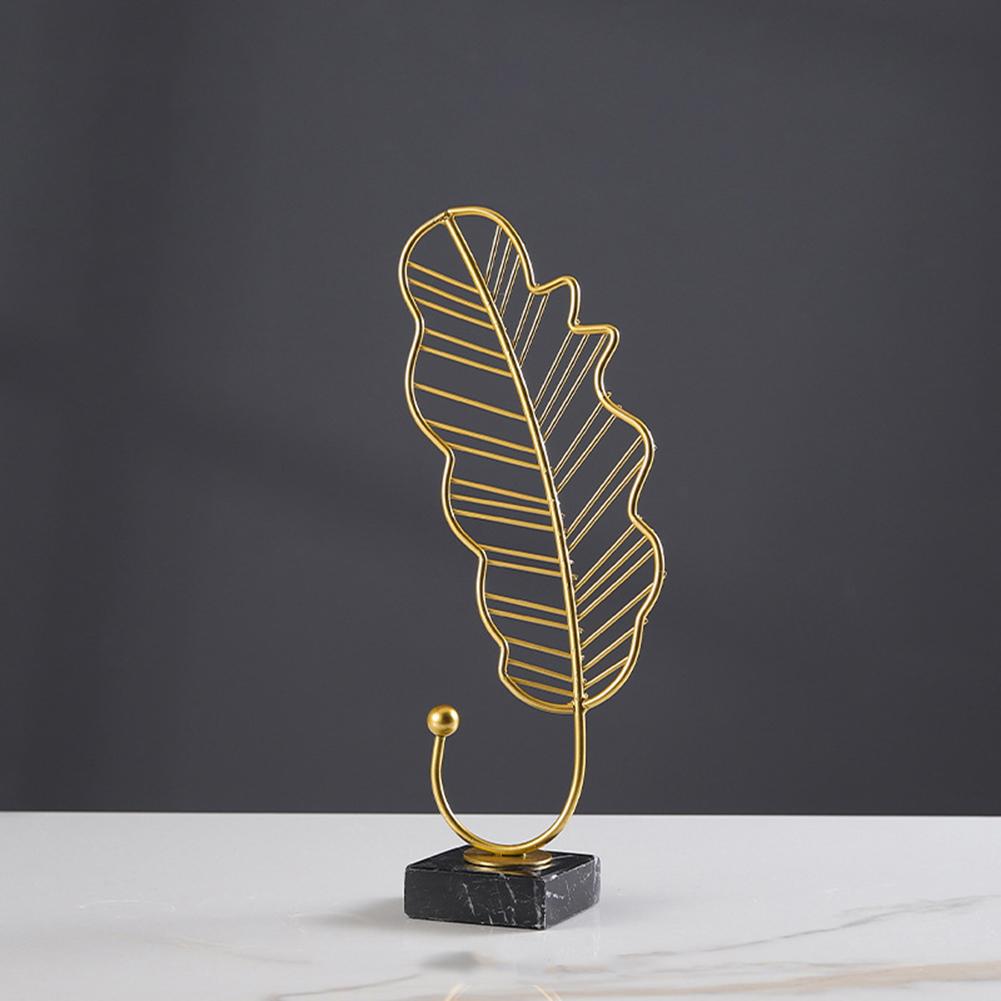 Leaf Sculpture Crafts Office Desktop Ornaments For Living Room Wine Cabinet Porch Home Decoration