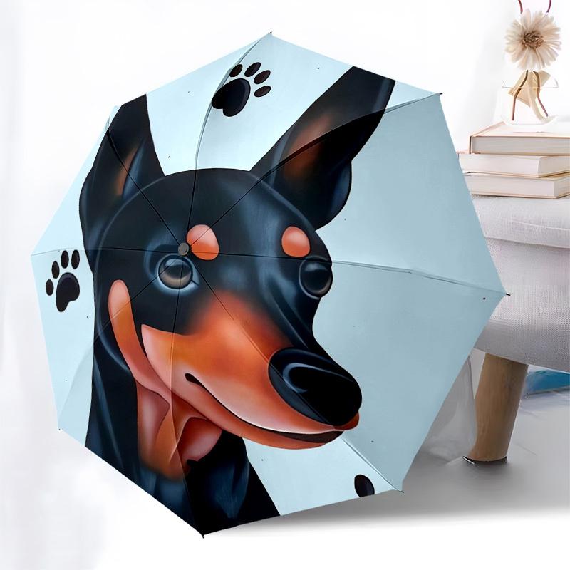 1pc Doggy Prints Themed High-quality Umbrella,Automatic Opening and Closing Umbrella,Multi-functional Umbrella G0811207