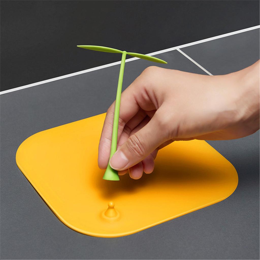 6-inch Cute Sprouts Floor Drains Cover, Bathtub Stopper Cover, Silicone Floor Drains Cover