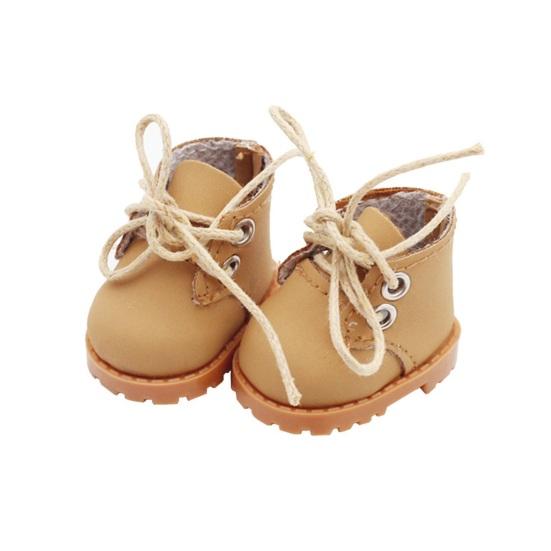 Doll Shoes Accessories Mini Martin Boots for 15cm Doll Faux Leather Shoes