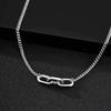 Vnox Punk Style Link Chain Necklace for Men, Adjustable 50+5cm Necklace, Silver Color Metal Links Collar Minimalist Jewelry Gift