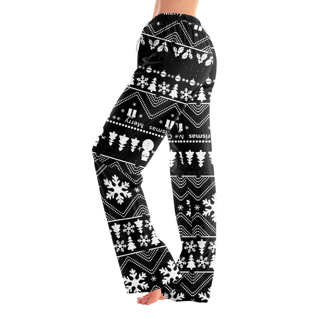 Anime-Pyjamahose, Nachtwäsche, lässige Hose mit Kordelzug und elastischer Taille, bequeme, gerade, lockere Yoga-Hose