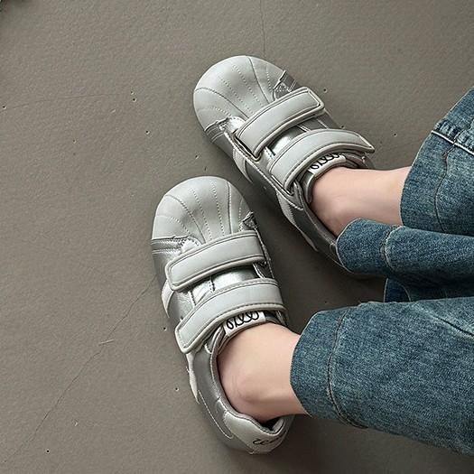 Velcro Dexun shoes fashionable versatile retro casual women's 2025 autumn new flat-bottomed sports board shoes Forrest Gump shoes