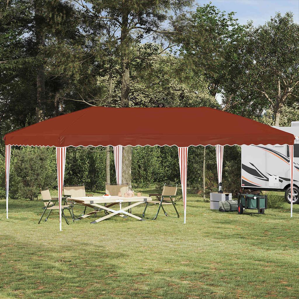 Pop Up Party Tent 575 X 290 X 245 Cm Terracotta