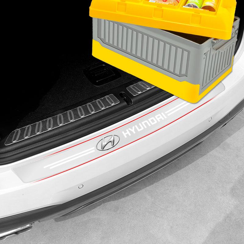 1Pcs Transparent Car Trunk Badge Protective Sticker Car Accessories For Hyundai I30 Tucson Veloster Kona I10 I35 Elantra Santa Fe Decor