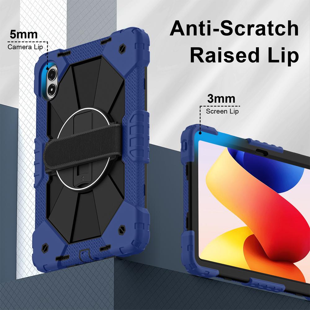 Silicone+PC Tablet Cases for 12.1'' Xiaomi Redmi Pad 2 Pro/Poco Pad M1 Case Shockproof Cover Fundas Rotating Stand Shell