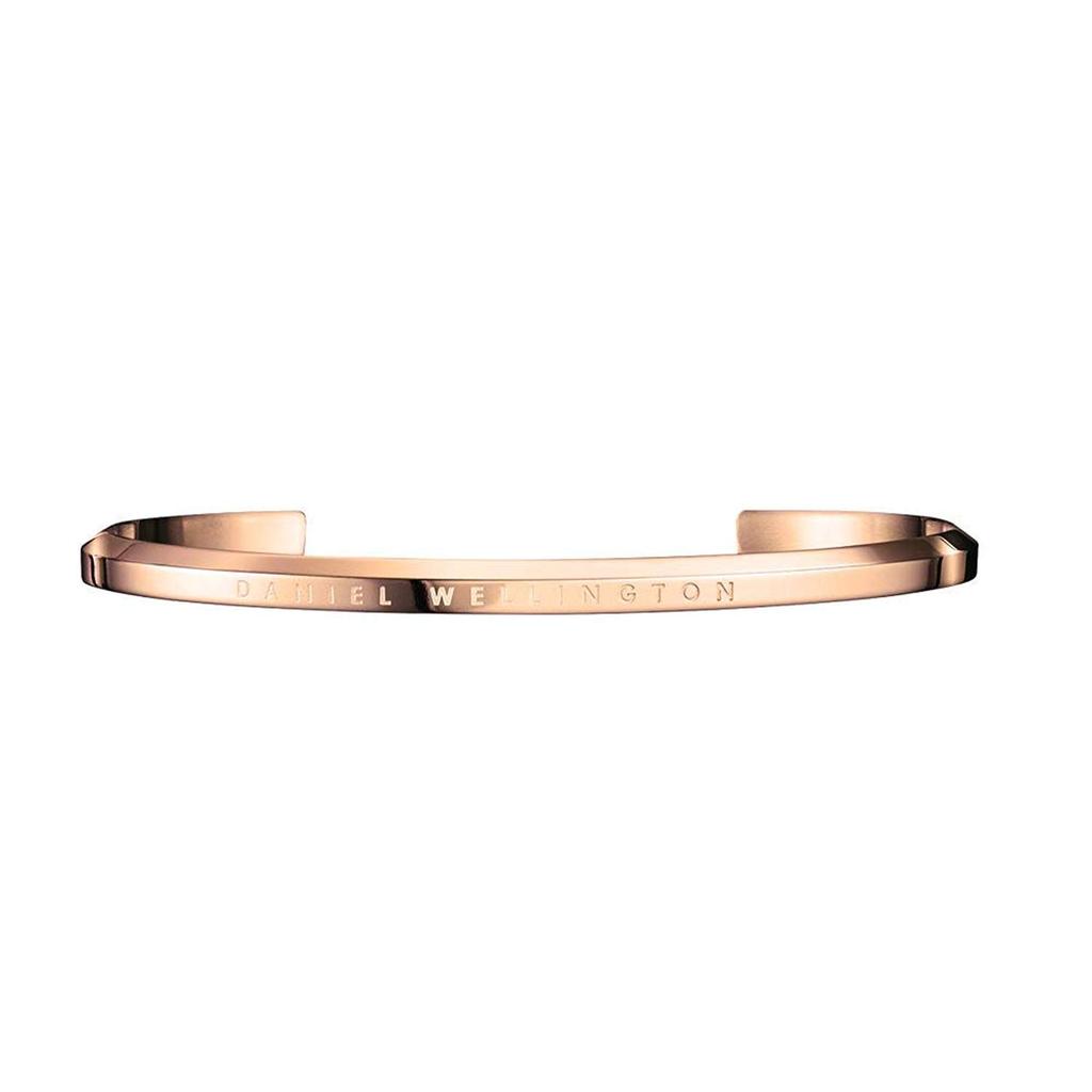 Daniel Wellington Classic Cuff Bangle Bracelet for Men and Women (Rose Gold/Small) DW00400003 [Parallel Import]