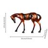 Abstract Horse Sculpture Artistic with Engraved Markings Elegant Stylized Equestrian