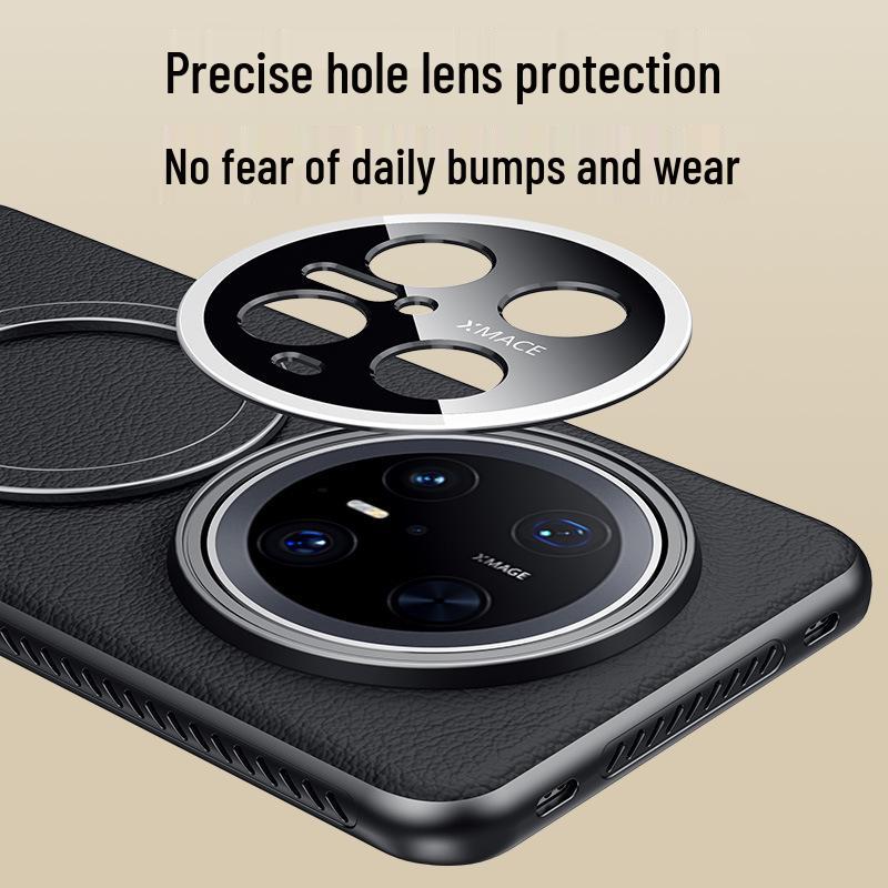 Huawei Mate70 Pro Magnetic Leather Case with Heat Dissipation and Stand Function