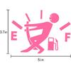 Fuel Tank Cover Personality Funny Fuel Explosion Meter Personality Reflective Car Stickers (Pink)