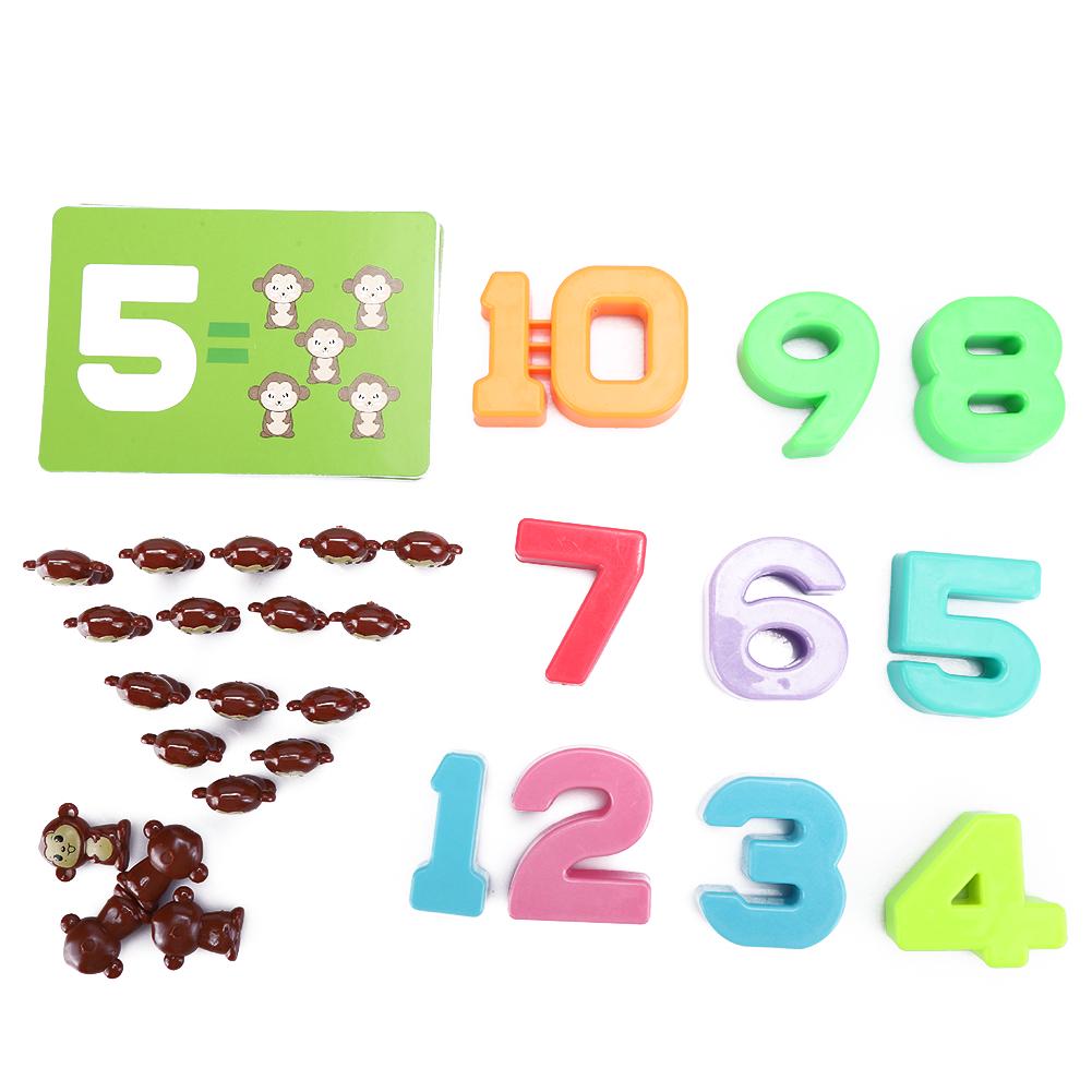 Digital Game Board Game Enlightenment Balance Scale Monkey Toy Children Educational GiftBrown