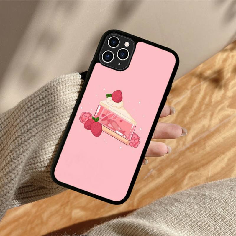 Krásný jahodový dort Pouzdro na telefon Silikonové PC+TPU Pouzdro pro iPhone 11 12 13 Pro Max 8 7 6 Plus X SE XR Tvrdé Fundas