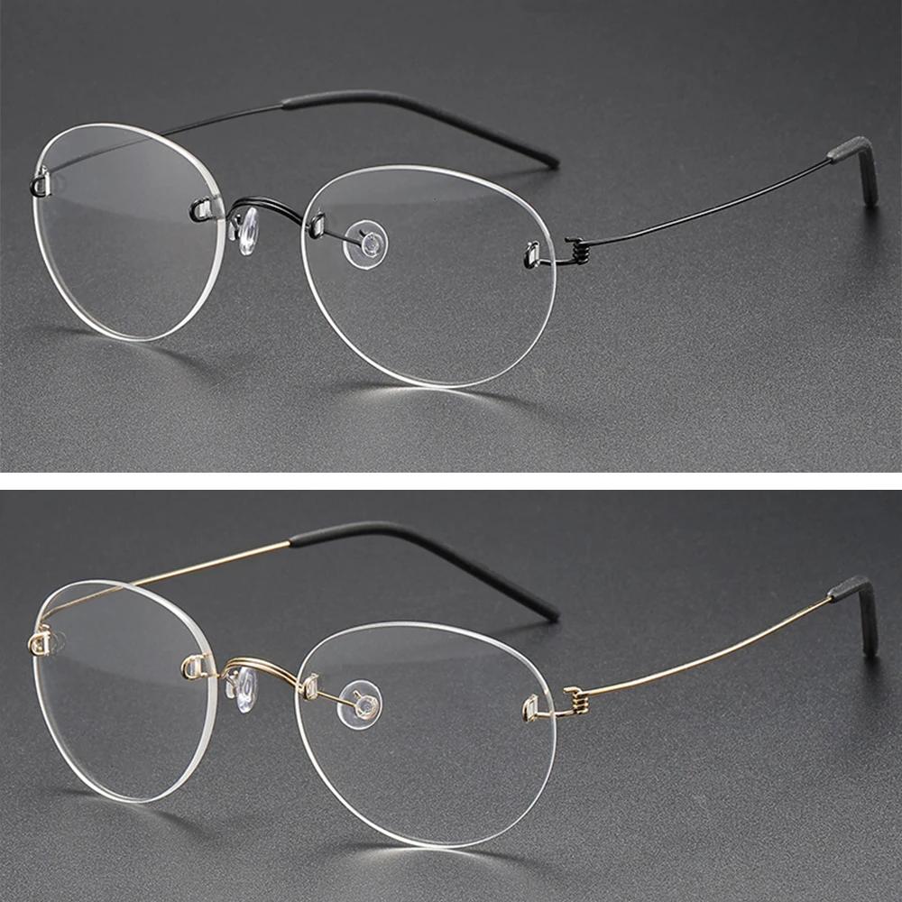 Runde Brillen für Damen Vintage Blaulichtfilterbrille Herren Ultraleicht Schraubenlos Computerbrille Luxus Koreanischer Stil
