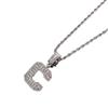 Hip Hop Letter Pendant Zircon Necklace Popular Instagram Personalized Accessory Niche Design Men's and Women's Pendant Necklace