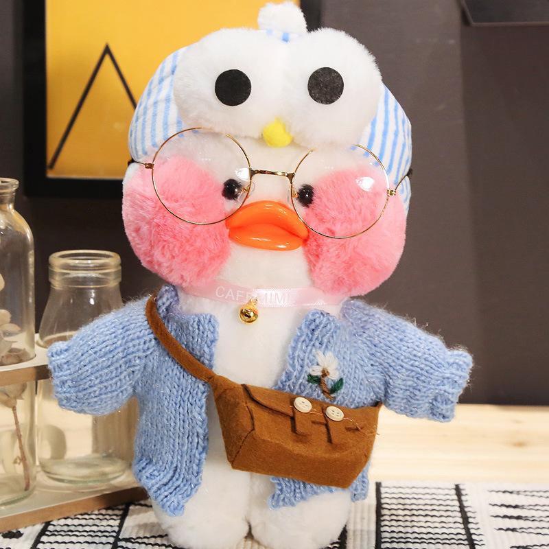 30cm Kawaii Lalafanfan Duck Plush Toy Cartoon Lalafanfan Duck Doll Soft Stuffed Animal Plushie Birthday Gifts For Girl Children