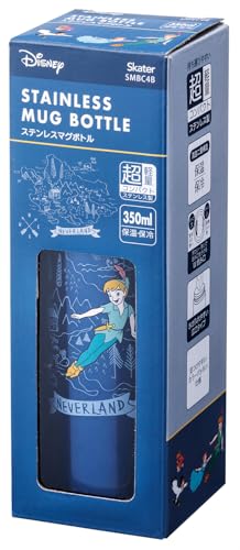 Skater Stainless Steel Water Bottle 350ml, Vacuum Insulated, Keeps Drinks Hot or Cold, Disney Peter Pan Design SMBC4B69274