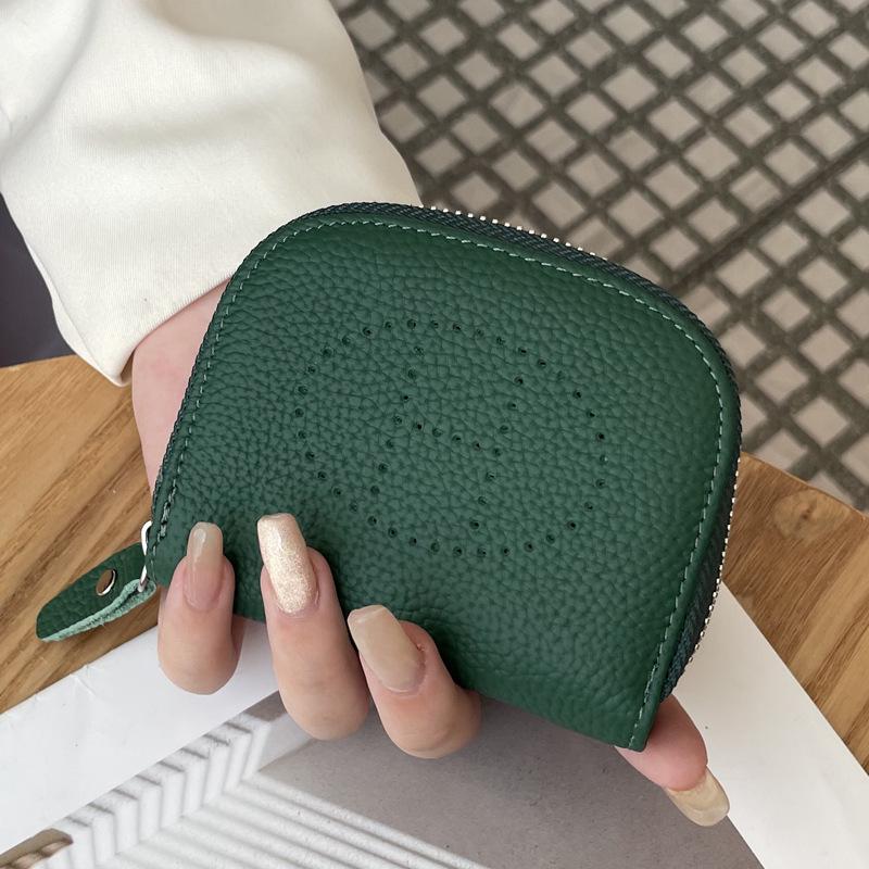 Women's Genuine Leather Card & Coin Purse - 2025 New Cowhide Key, Lipstick, ID Holder