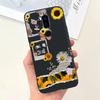 Für LG G7 ThinQ Hülle Silikon Weiche Handyhülle Girly Mode Blume Schwarz TPU Stoßfänger Für LGG7 G 7 ThinQ G710 Hülle Niedliches Muster