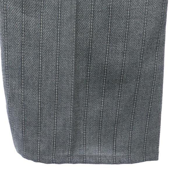 VINTAGE 70s Striped Pattern Pants Gray Men's Used