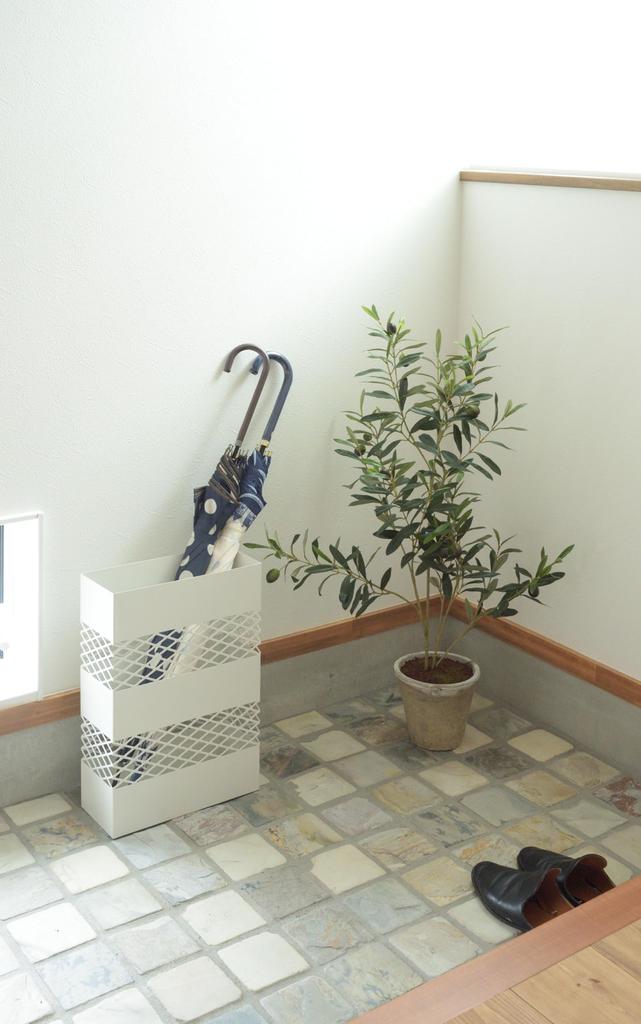 Azumaya-kk Umbrella Stand, White, Width 28 x Depth 12 x Height 41 cm (LFS-182WH)