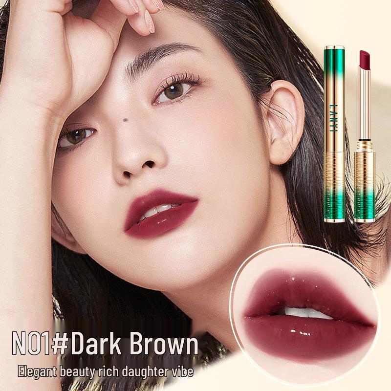 Lan Yi Wasserdichter Feuchtigkeitsspendender Lippenstift - Nude Aufhellender Bohnenpasten-Ton