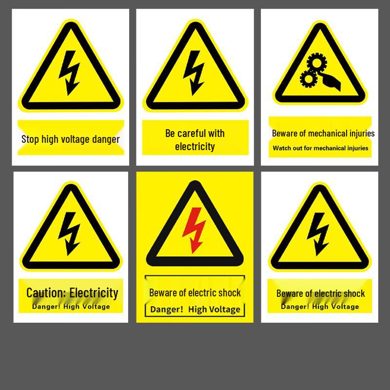 Electrical & Industrial Safety Warning PVC Stickers