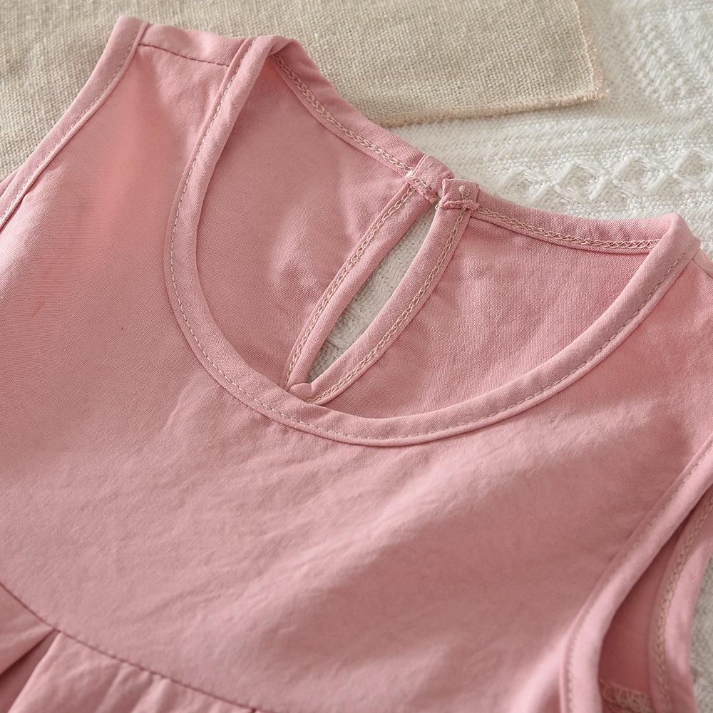 Sweet Girls Summer Dress With Bowknot Sleeveless Princess Vest Dress For Baby Toddler Children Fashionable Party Outfit