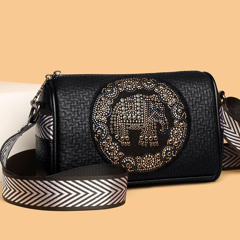 Single-shoulder Bag, Women's Small Round Bag, Pillow Bag, Fashionable and High-end Mom Bag