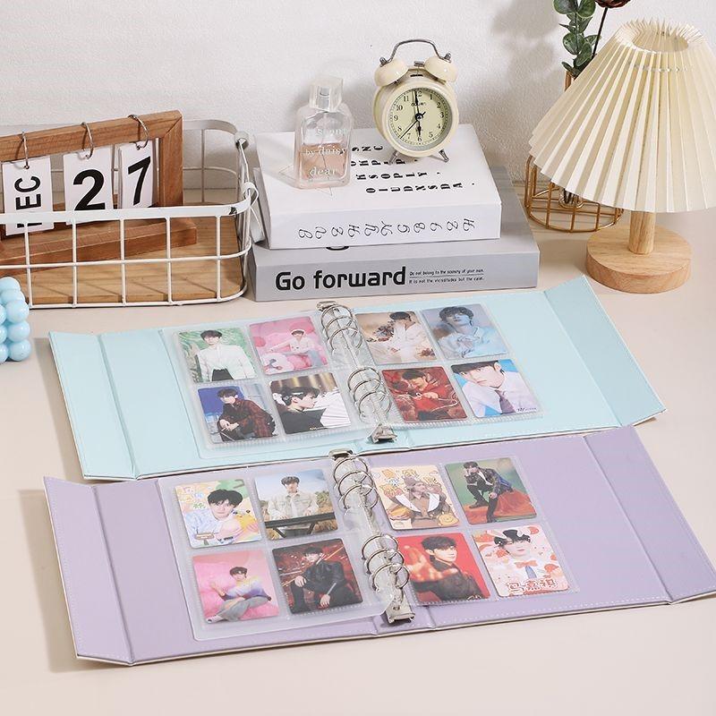 Binder A5 Photocard Collect Book Magnetic Buckle Large Capacity Card Holder PU Leather Idol Photo Card Collection Album ZF932