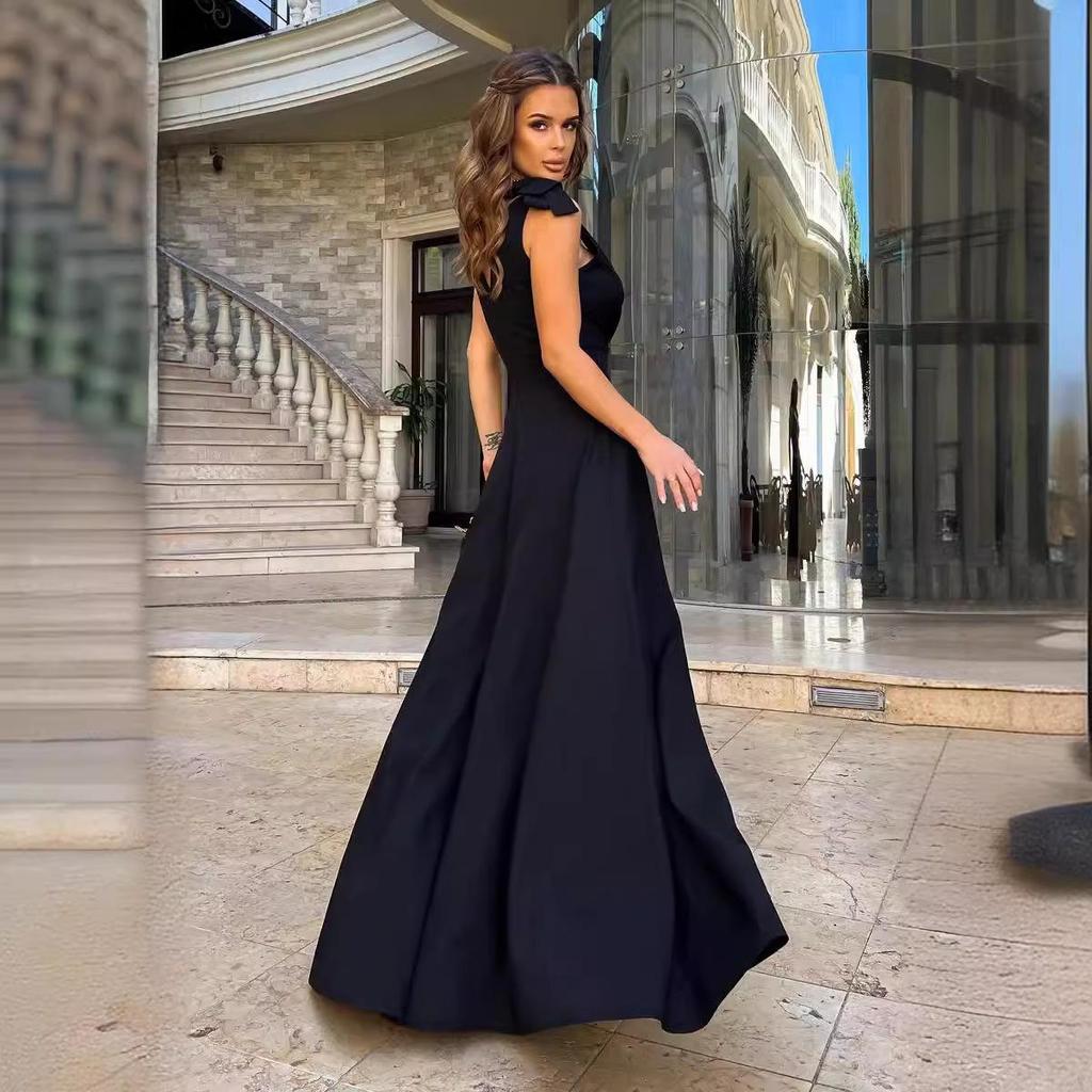 2024 Summer V-Neck Slit Evening Dress for Women