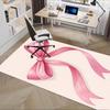 Pink Bow Theme Office Carpet Chair Mat Large Size, Non Slip Desk Pad for Home Decor, Sofa Rug, Office Use, Gift Idea for Any Room