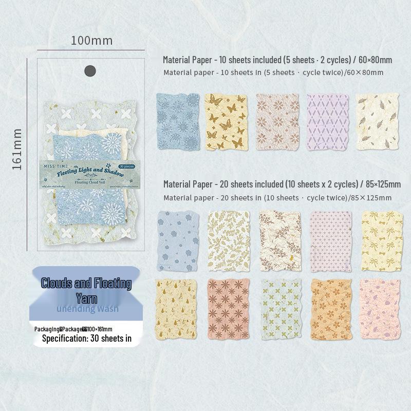 Fleeting Light Series: Retro Embossed Paper for Journaling & DIY