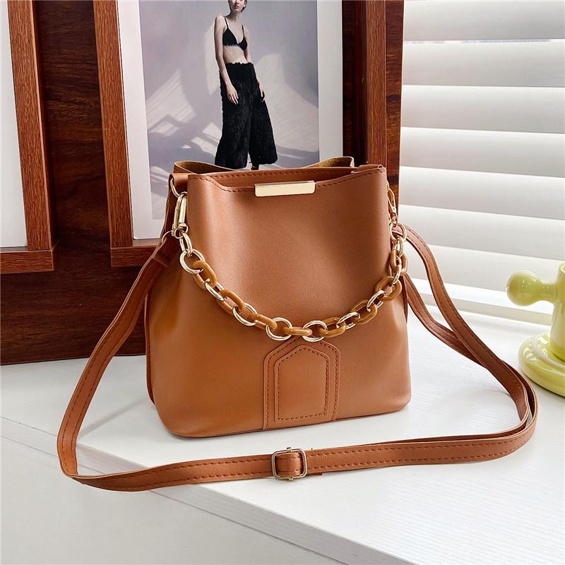 Texture design small bag women's summer 2025 new trendy fashion shoulder messenger women's bag foreign style portable bucket bag