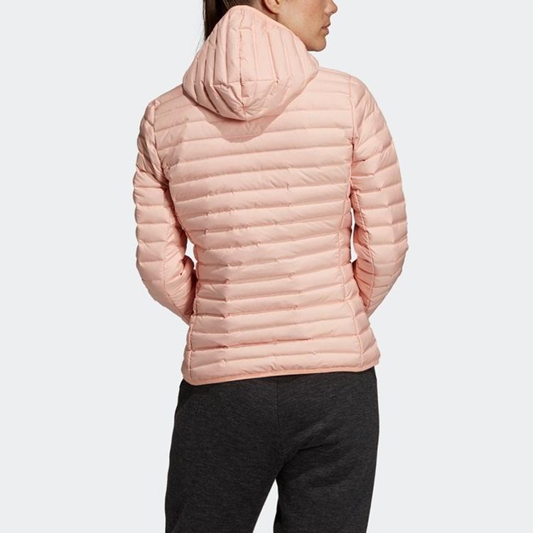 Adidas Outdoor Warm Sports Hooded Down Jacket Winter Women Jacket Bright-Pink DZ1496