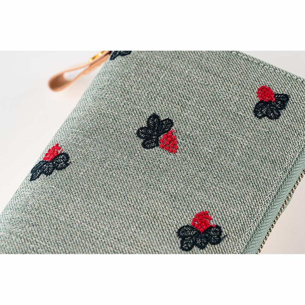 Hobonichi Techo Weeks Mina Berry (weekly planner) cover, Perhonen/Light (Green)