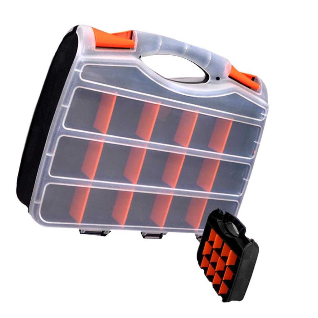 Przezroczyste Plastikowe Pudełka Organizacyjne na Narzędzia Regulowane Przegródki Bezpieczne Zatrzaski Ergonomiczny Uchwyt na Akcesoria Hardware