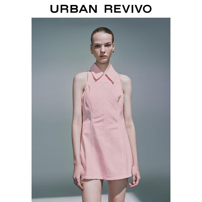 

UR 2025 Summer Women s Metal Trim Casual A-Line Short Dress M