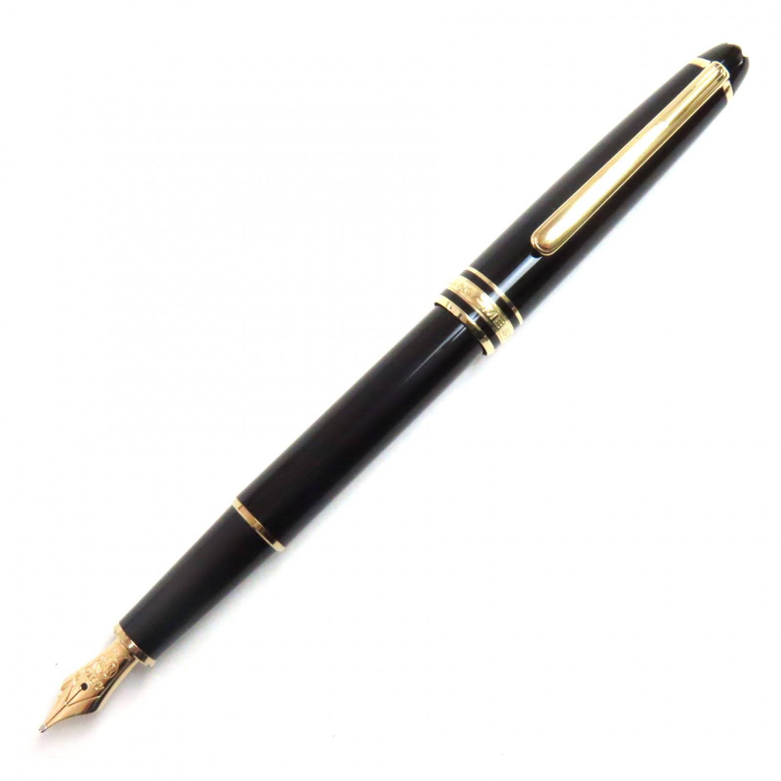 

Great MONTBLANC fountain pen Meisterstck Classic white star Black gold 14K mens Used