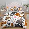 Cartoon Bedding Set Cute Cats Printed 3D Duvet Cover Set Twin Full Queen King Double Size Pillowcase Bedclothes 2/3pcs for Kids