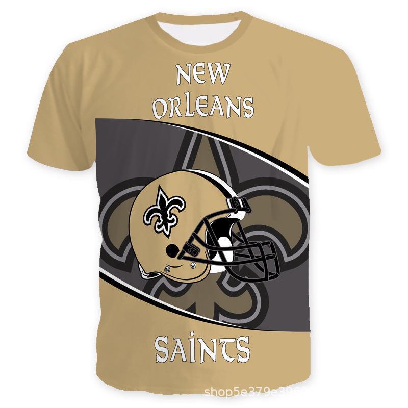 American Football Short Sleeved Men's 3D Digital Printed Sports NFL Sports Needle Eye T-shirt