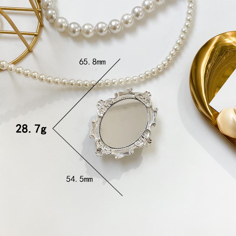 Retro Style Creative Airbag Stand: Adhesive Folding Mirror Cushion for Mobile Phones and Tablets