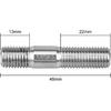 Bevinsee 12 Pairs Exhaust Manifold Stud Nuts Kit Compatible with Honda/Toyota/Nissan, M10-1.25x48mm Stainless Steel Studs & Nuts