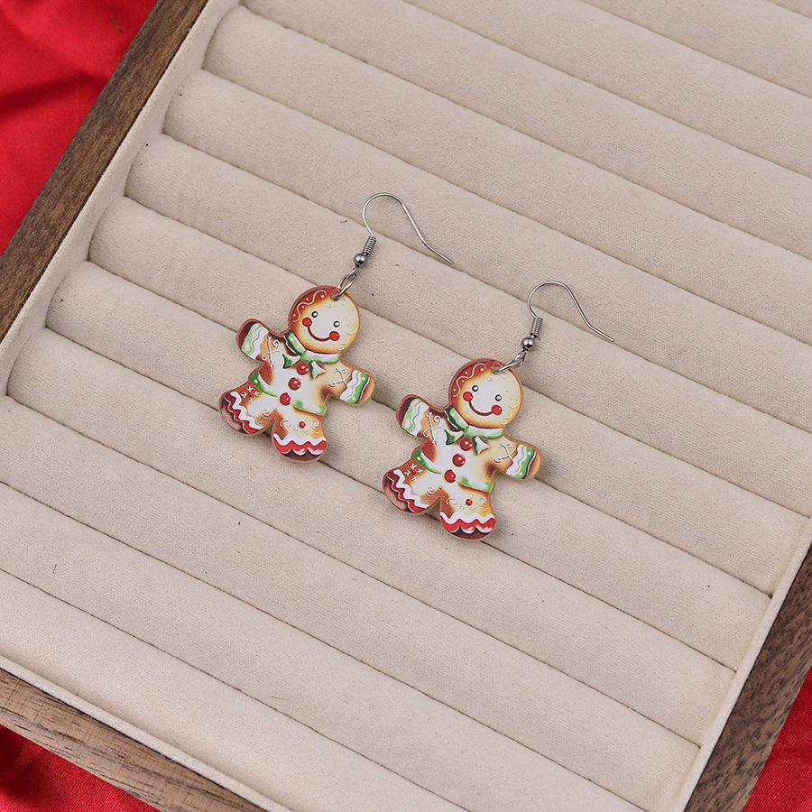 

Festive Colorblock Gingerbread Man & Christmas Tree Sequin Earrings