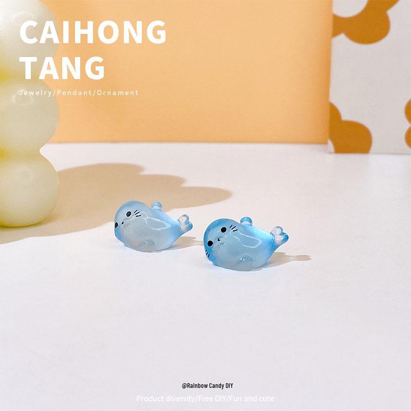 Nová DIY Kreativní Miniaturní Svítící Ozdoba s Mládětem Tuleně