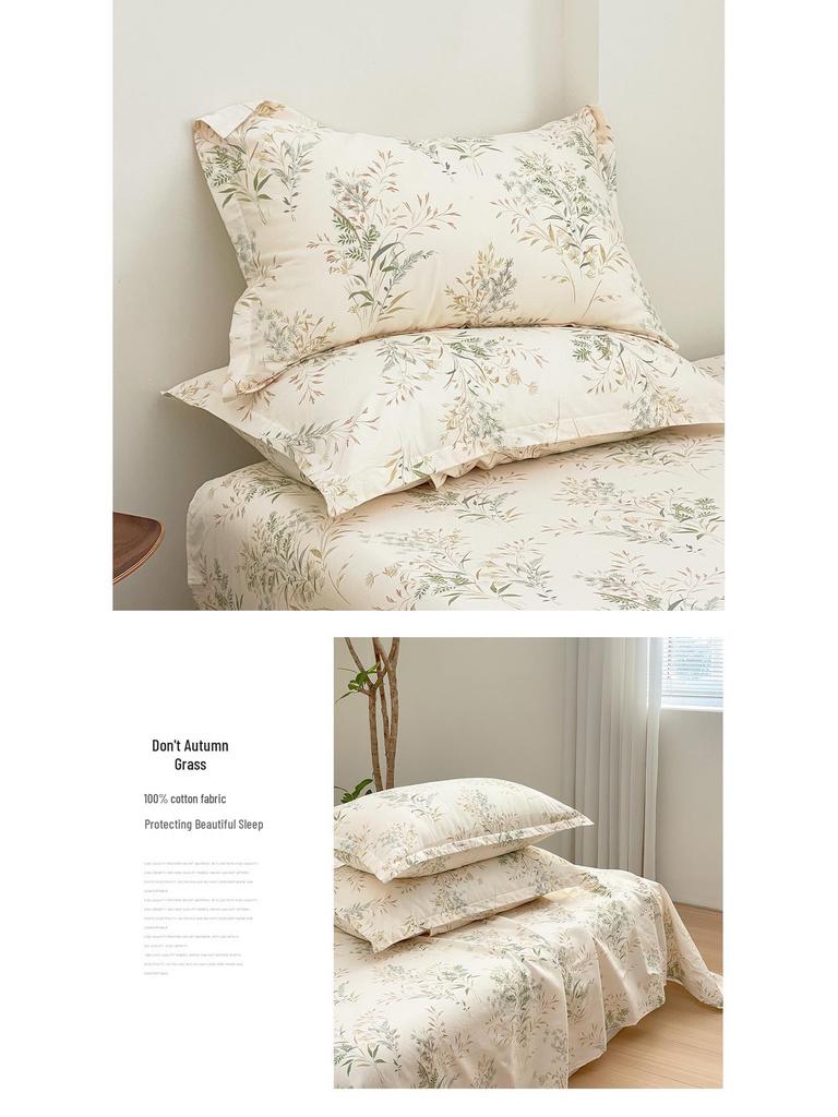 2025 New Style Pure Cotton Pillowcase Set: Simple Twill 48x74 Household Cover (Set of 2)