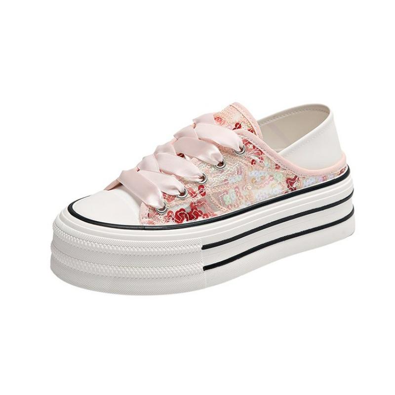 

Женские роскошные кроссовки 2024 года, летняя сетчатая обувь для женщин, повседневная женская обувь для фитнеса, вулканизированная обувь, кроссовки на платформе Baskets 35 розовый